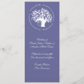 ユダヤ人の結婚式カード紫色生命の樹 プログラム (正面)