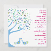 ユダヤ人の結婚式招待状の婚約生命の樹 招待状 (正面)