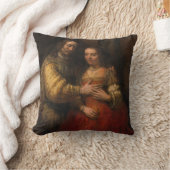 ユダヤ人の花嫁（レンブラント著） クッション (ブランケット)