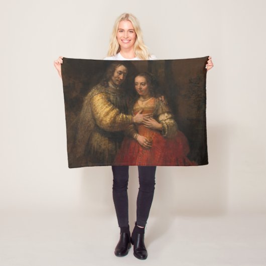 ユダヤ人の花嫁（レンブラント著） フリースブランケット (インサイチュ)