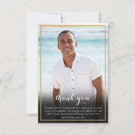 ユダヤ人の葬儀の写真のスターのデビッドエレガントスクリプト サンキューカード