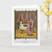 ユダヤ人の過ぎ越しの祝い、15世紀miのファクシミリ カード (黄色い花)