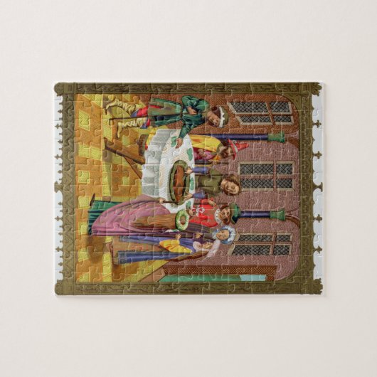 ユダヤ人の過ぎ越しの祝い、15世紀miのファクシミリ ジグソーパズル (横)