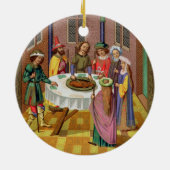 ユダヤ人の過ぎ越しの祝い、15世紀miのファクシミリ セラミックオーナメント (裏面)