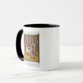 ユダヤ人の過ぎ越しの祝い、15世紀miのファクシミリ マグカップ (正面左)