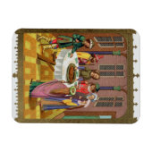 ユダヤ人の過ぎ越し、15世紀のミミの模倣 マグネット (横)