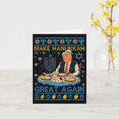 ユダヤ人の醜いメイクハヌカー素晴らし再びおもしろいトランプ カード (黄色い花)