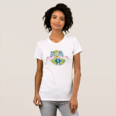 ユダヤ人のHamsa Tシャツ (正面フル)