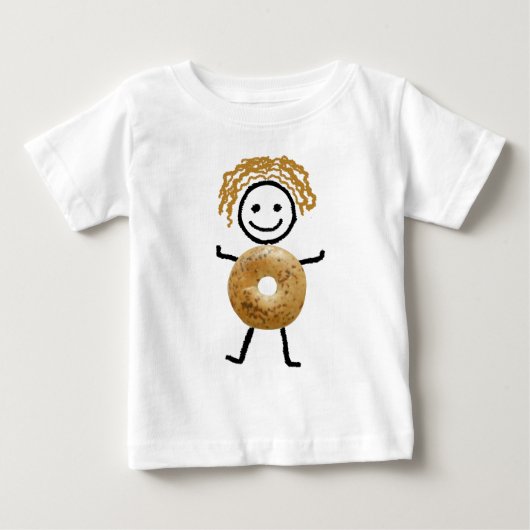 ユダヤ人のTワイシャツ子供-ベーゲルの子供 ベビーTシャツ (正面)