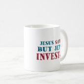 ユダヤ人は-ユダヤ人財政のユーモアを投資します コーヒーマグカップ (正面右)