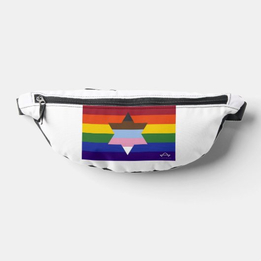ユダヤ人インクルーシブプライドフラッグファニーパック ファニーパック (レイダウン)