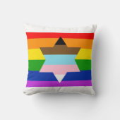 ユダヤ人インクルーシブプライド国旗装飾用クッション クッション (正面)