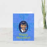 ユダヤ人カード シーズンカード<br><div class="desc">バラック・オバマの休日のイスラエル共和国の大統領Cardユダヤ人のヤムルカのハヌカーのユダヤ人のヘブライダビデの星</div>