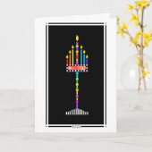 ユダヤ人シャロム(ユダヤ教)メノラーカード カード (黄色い花)