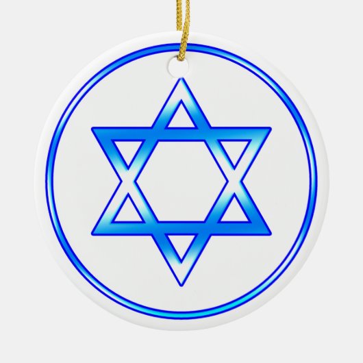 ユダヤ人スターオブデイヴィッドオーナメント セラミックオーナメント (正面)