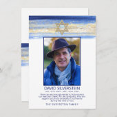 ユダヤ人スター悔やみや弔慰お礼お葬儀写真 サンキューカード (正面/裏面)