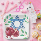 ユダヤ人ダビデ葉オの星 ペーパープレート (パーティー)