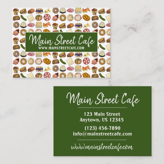 ユダヤ人デリフードコーシェールレストラン料理シェフ 名刺 (正面/裏面)