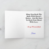 ユダヤ人トナカイとクリスムカのグリーティングカード シーズンカード (内部)