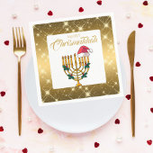 ユダヤ人ハヌカーお祝いメリークリスムカ スタンダードカクテルナプキン