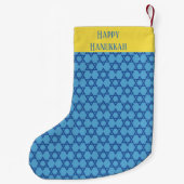 ユダヤ人ハヌカー星ダビデ美しい スモールクリスマスストッキング (裏面)