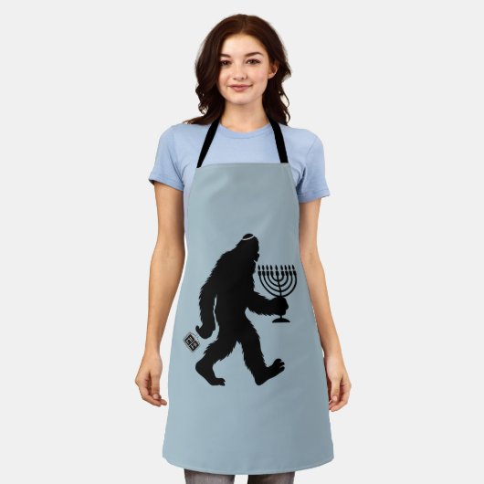 ユダヤ人ビッグフートハヌカーハヌカー（ユダヤ教の祭り）ユーモア笑わされる エプロン (着用した状態)