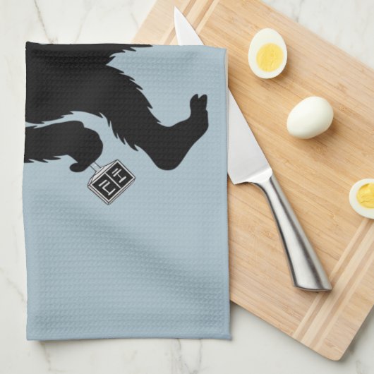 ユダヤ人ビッグフートハヌカーハヌカー(ユダヤ教の祭り)ユーモア笑わされる キッチンタオル (四つ折り)