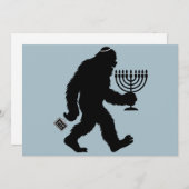 ユダヤ人ビッグフートハヌカーハヌカー（ユダヤ教の祭り）ユーモア笑わされる シーズンカード (正面/裏面)