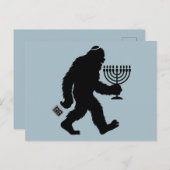 ユダヤ人ビッグフートハヌカーハヌカー(ユダヤ教の祭り)ユーモア笑わされる ポストカード (正面/裏面)