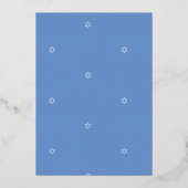 ユダヤ人ヘブライ語シルバーフォイルボーイ命名招待状 箔招待状 (裏面)