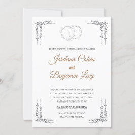 ユダヤ人ヘブル離れ結婚式招待状縁ど 招待状