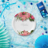 ユダヤ人ベビー名前付けガールピンクフローラヘブライ語 ペーパープレート (パーティー)