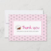 ユダヤ人ベビー名前付けSimchatこうもりフォトピンク サンキューカード (正面)