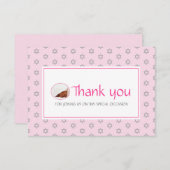 ユダヤ人ベビー名前付けSimchatこうもりフォトピンク サンキューカード (正面/裏面)