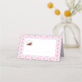 ユダヤ人ベビー名前付けSimchatこうもりフォトピンク プレイスカード (裏面)