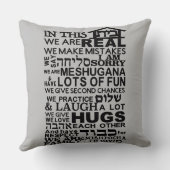 ユダヤ人ホームベイトフリース枕 クッション (裏面)