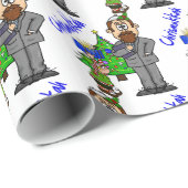 ユダヤ人マン小妖精や小人クリスムカラッピング紙 ラッピングペーパー (ロールコーナー)