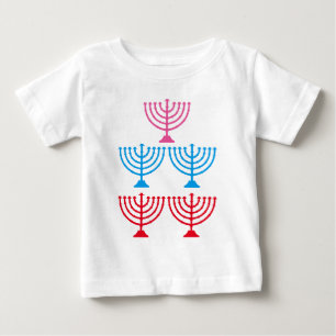 ユダヤ人ユダヤ人(ユダヤ教)メノラー ベビーTシャツ