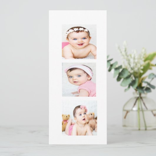 ユダヤ人写真名前付けヘブライ語ガール招待状 シーズンカード (スタンド正面)