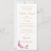 ユダヤ人写真名前付けヘブライ語ガール招待状 シーズンカード (裏面)