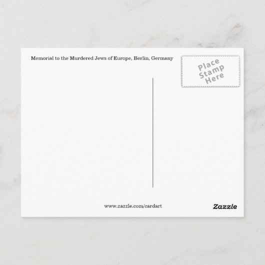 ユダヤ人大量虐殺記念館 ヨーロッパ ポストカード (裏面)