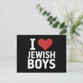 ユダヤ人少年を愛するIハートユダヤ人少年ハヌカー ポストカード (スタンド正面)