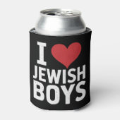ユダヤ人少年を愛するIハートユダヤ人少年ハヌカー 缶クーラー (缶正面)