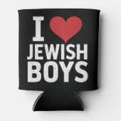 ユダヤ人少年を愛するIハートユダヤ人少年ハヌカー 缶クーラー (正面)