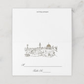 ユダヤ人座席表エルサレムの光景テーブルカード プレイスカード