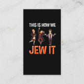 ユダヤ人引用文ユダヤ人ユーモアハヌカーおもしろい 名刺 (正面)