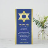 ユダヤ人悔やみや弔慰ありがとうデイビッドのフォトカードスター サンキューカード (スタンド正面)