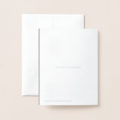 ユダヤ人悔やみや弔慰サンキューシルバーフォイルスターデイビッド 箔カード (裏面封筒付き)