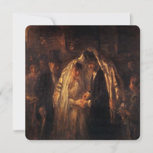 ユダヤ人結婚のヨゼフ・イスラエル人 – 1903年頃 カード (正面)