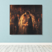 ユダヤ人結婚のヨゼフ・イスラエル人 – 1903年頃 キャンバスプリント (インサイチュ (ウッドフロア))